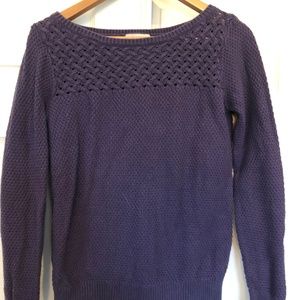 LOFT Purple crew neck sweater